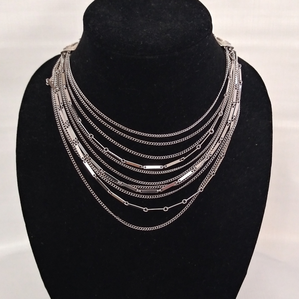 Princess length 7inches sliver tone Neckles